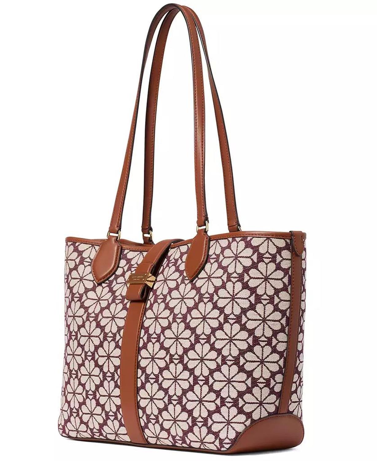 Spade Flower Jacquard Medium Open Tote