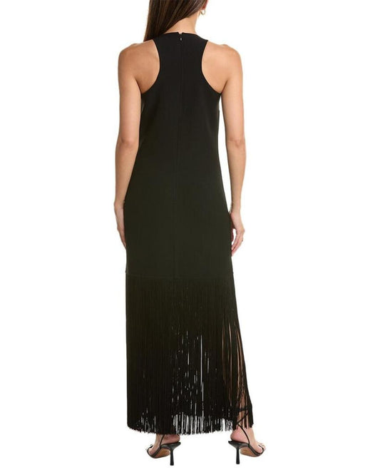 Michael Kors Collection Double-Faced Fringed Wool Maxi Dress