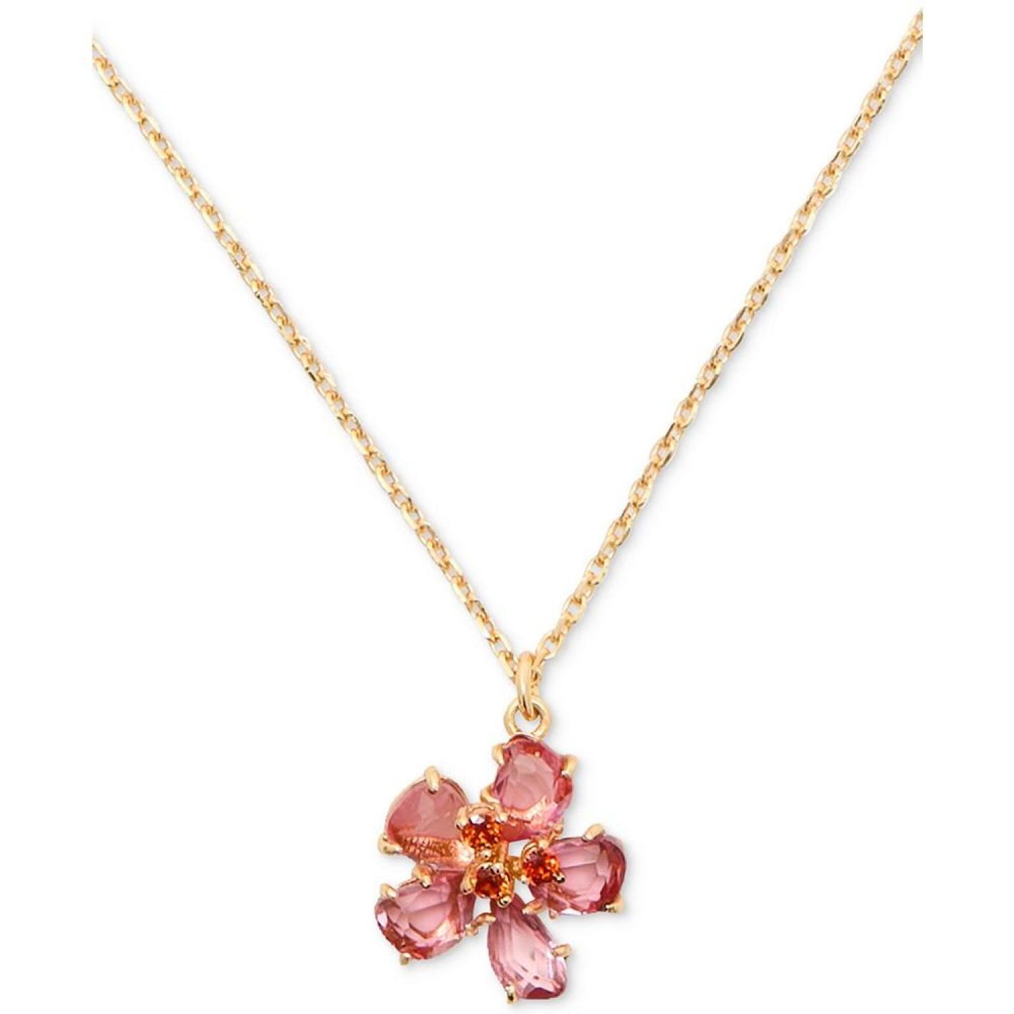 Gold-Tone Paradise Flower Mini Pendant Necklace, 16" + 3" extender