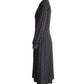 Michael Kors Crepe De Chine Midi Dress in Black Polyester