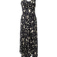 Polo by Ralph Lauren Spaghetti-strap Floral-print Maxi Day Dress in Black Mulberry Silk