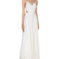 Sequin Lace Silk Chiffon A Line Wedding Dress In White