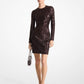 Sequined Long-Sleeve Sheath Dress