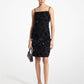 Hand-Embroidered Floral Sequin Wool Gabardine Dress