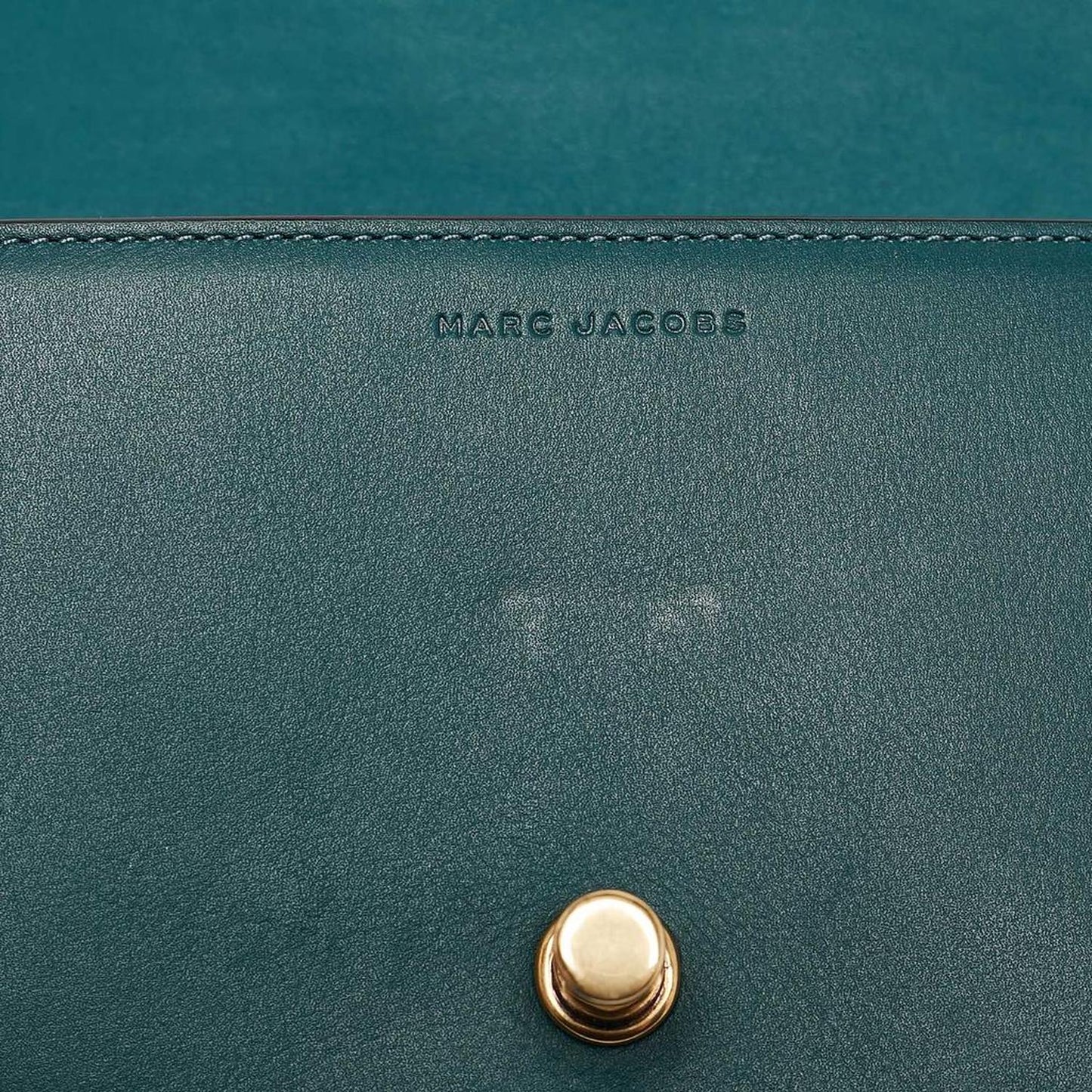 Teal Green Leather Jane Wallet On Chain