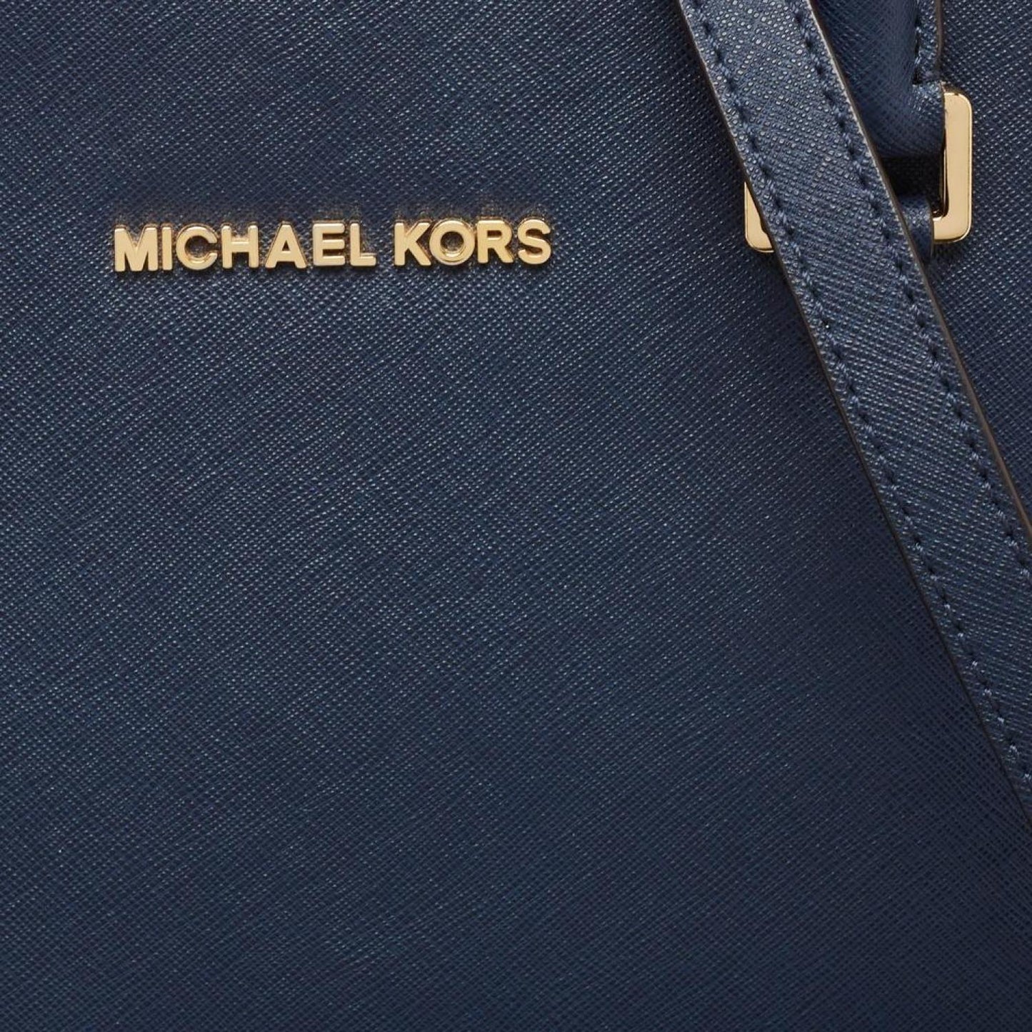 Michael Michael Kors Navy Saffiano Leather Large Selma Tote