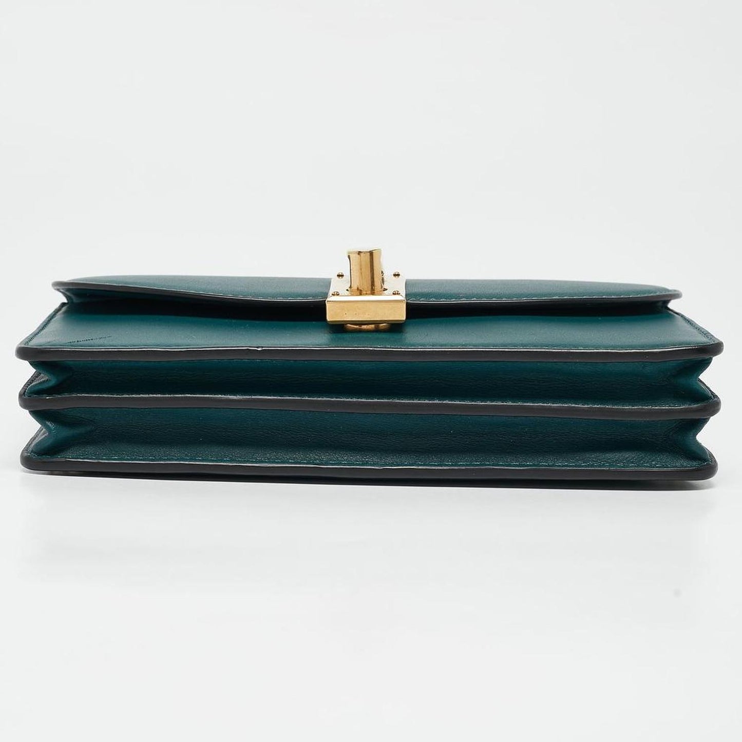 Teal Green Leather Jane Wallet On Chain