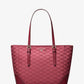 Aria Large Signature Logo Jacquard Tote Bag