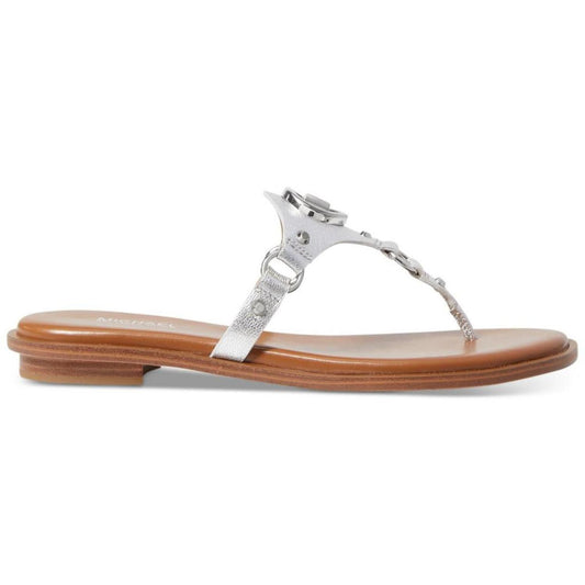 Womens Leather Slip-On Slide Sandals