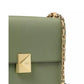 Deco Pebbled Leather Chain Shoulder Bag