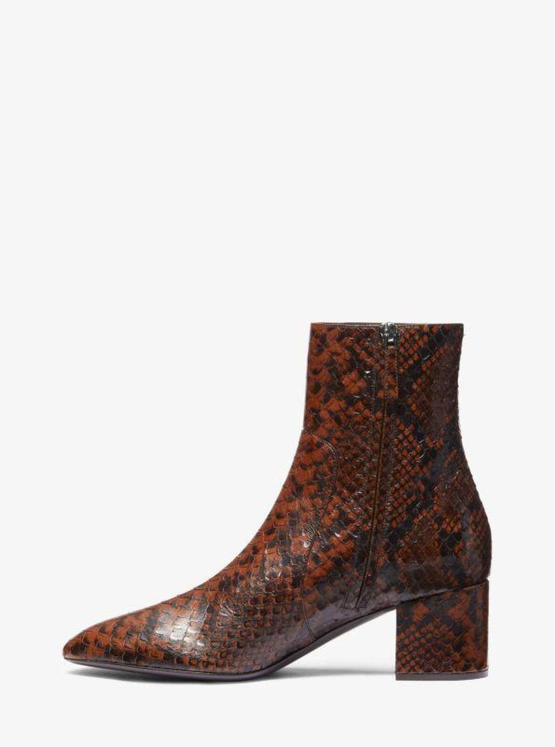 Gloria Python Embossed Leather Boot