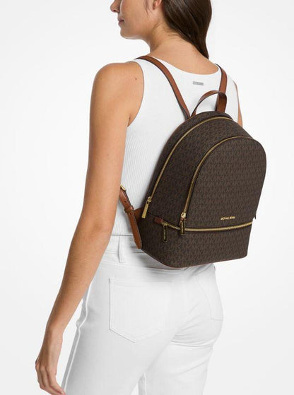 Rhea Medium Signature Logo Backpack