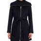 Women's Belted Zip-Front Coat, Created for Macy's