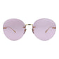 Round-Frame Metal Sunglasses