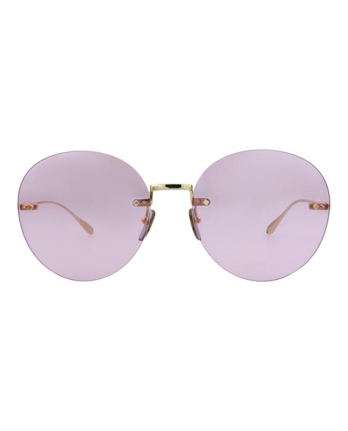 Round-Frame Metal Sunglasses