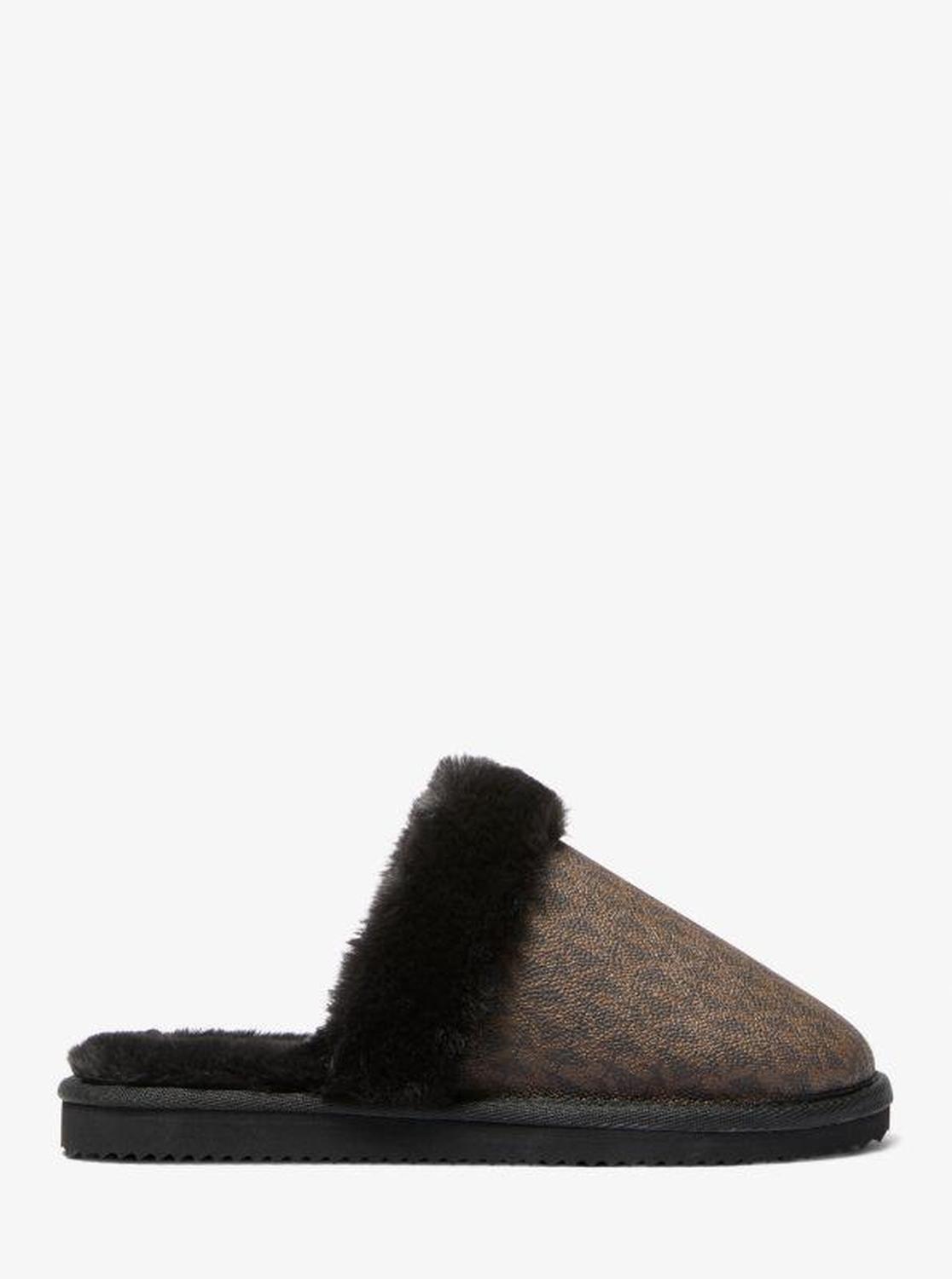 Liddy Signature Logo and Faux Fur Slipper