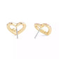 Faux Stone Signature Pavé Heart Stud Boxed Earrings