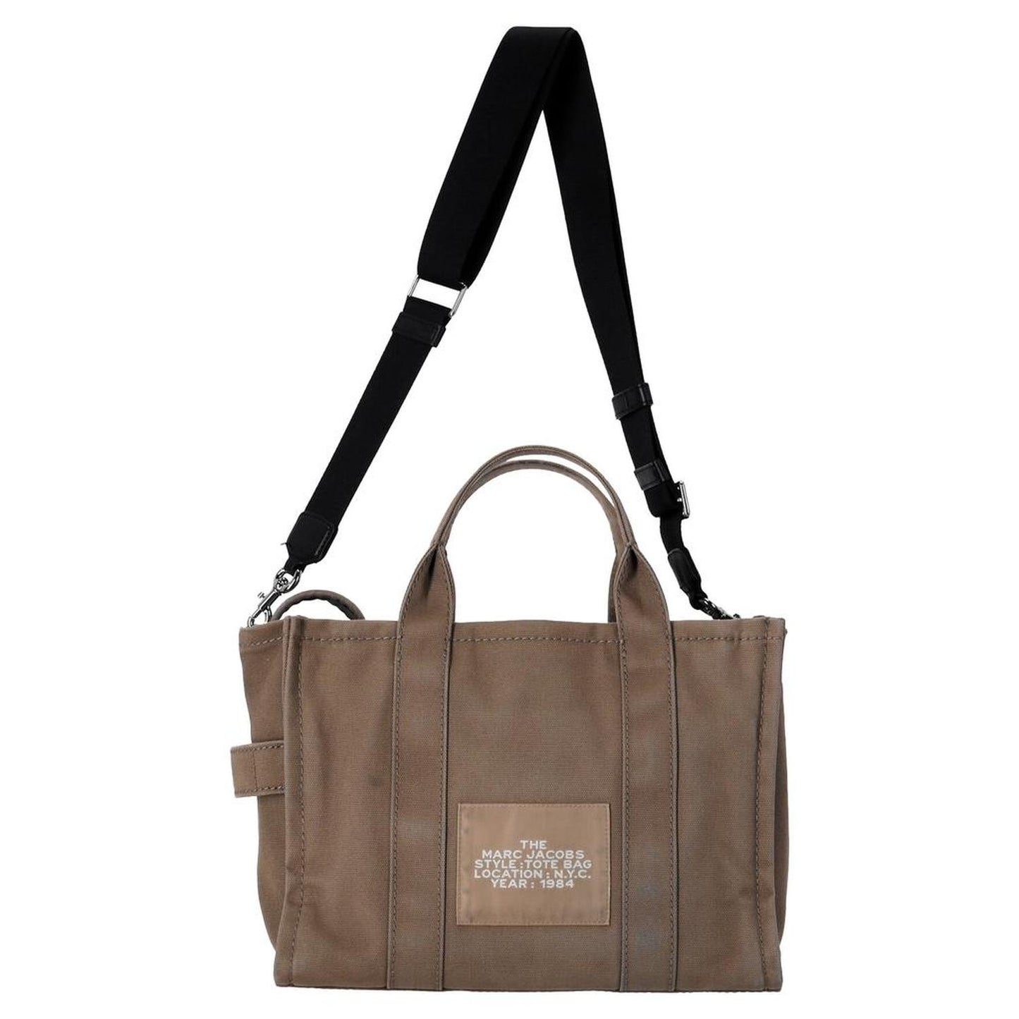 The Medium Tote Bag in Brown Cotton Canvas