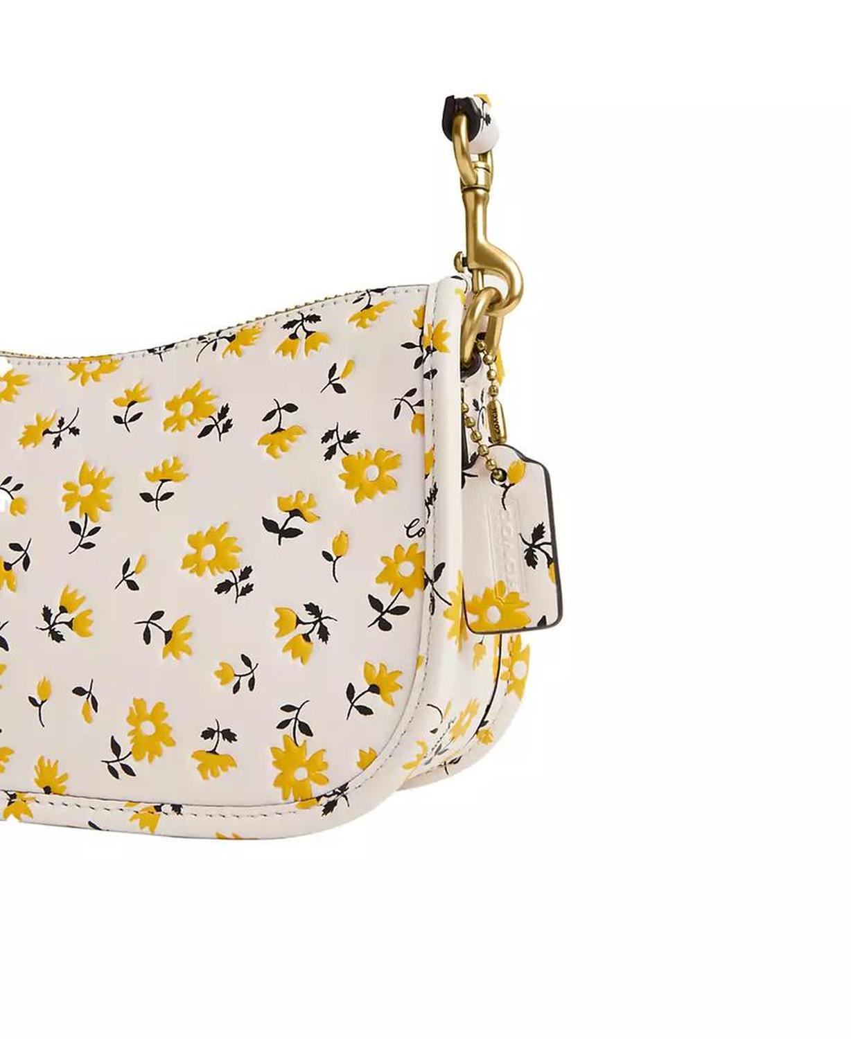 Swinger 20 Floral Print Leather Bag