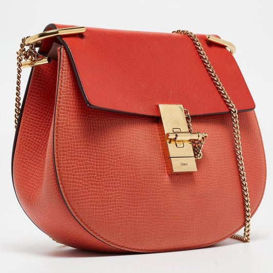 Chloe Two Tone Leather Medium Drew Shoulder Bag