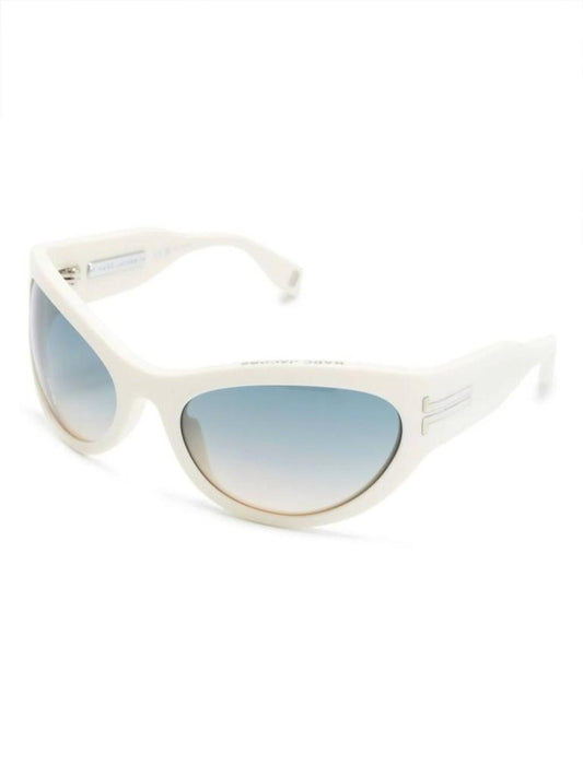 Women's Icon Wrapped Oval Sunglasses In Ivory / Grey Brown