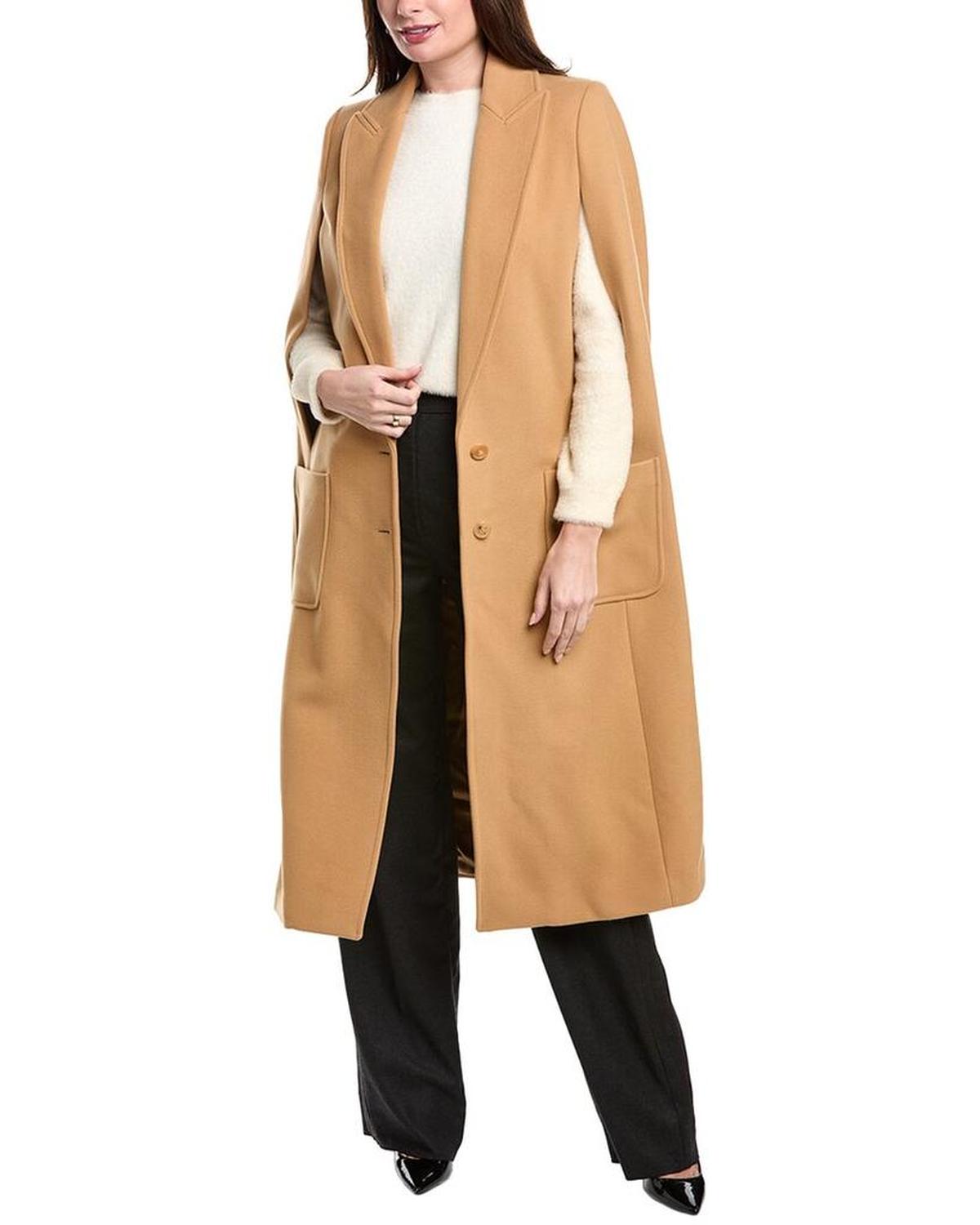 Melton Wool Cape Coat