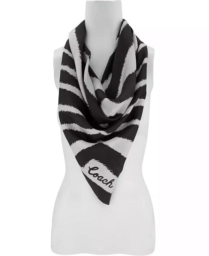 Women's Zebra Printed Silk Square Scarf