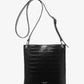 Tate Small Crocodile Embossed Patent Leather Crossbody Bag