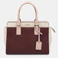 Burgundy/cream Leather Cameron Street Satchel