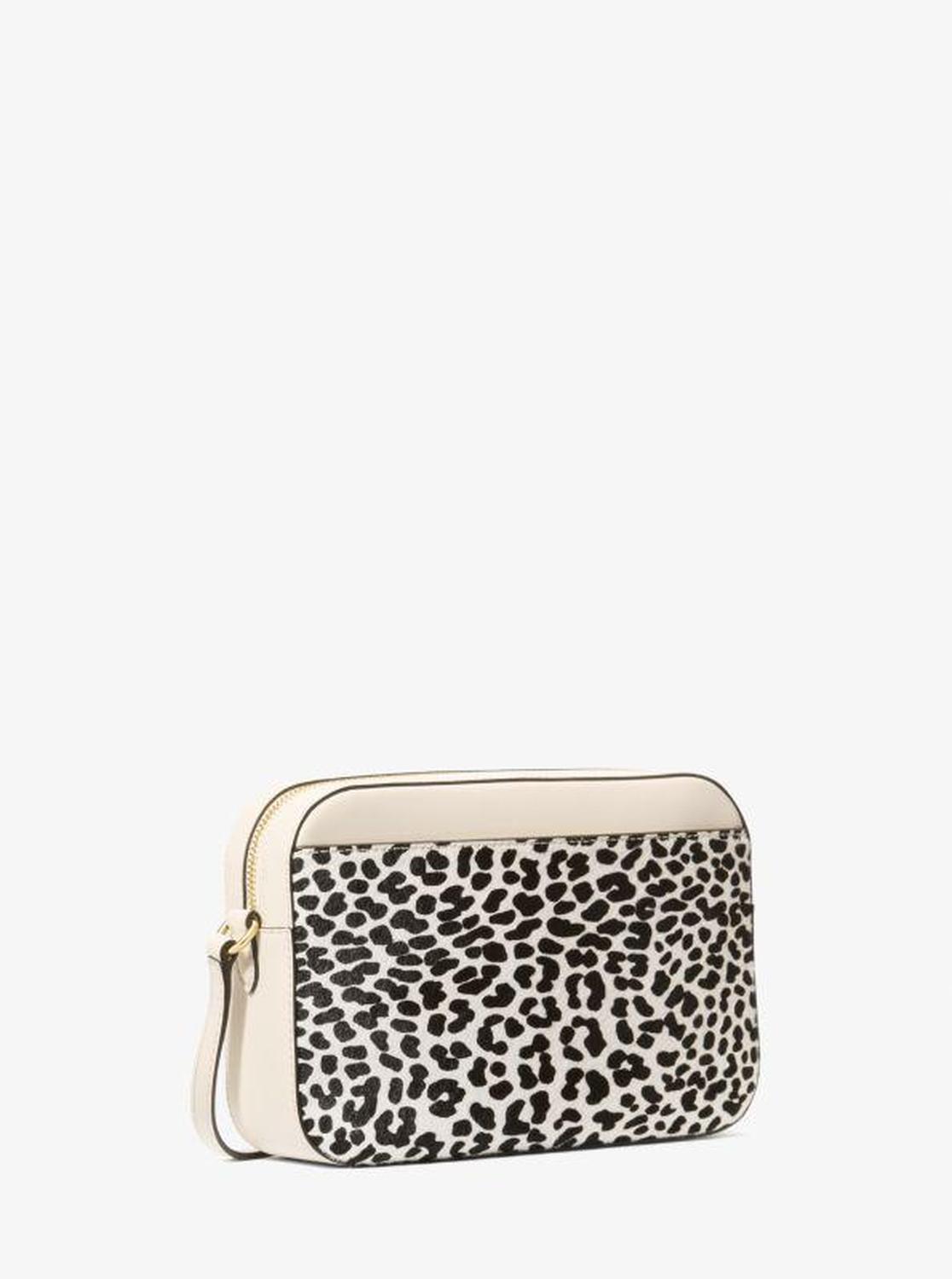 Jet Set Large Leopard-Print Calf Hair Crossbody Bag