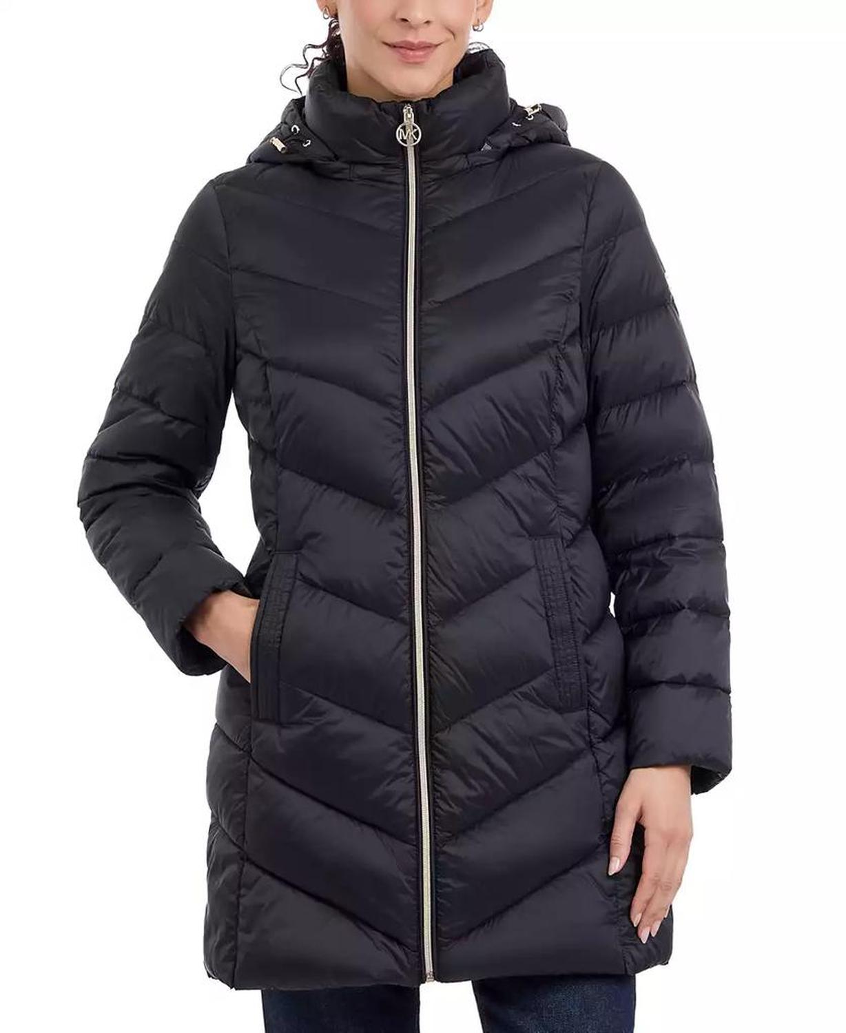 Petite Hooded Packable Down Puffer Coat, Created for Macy's