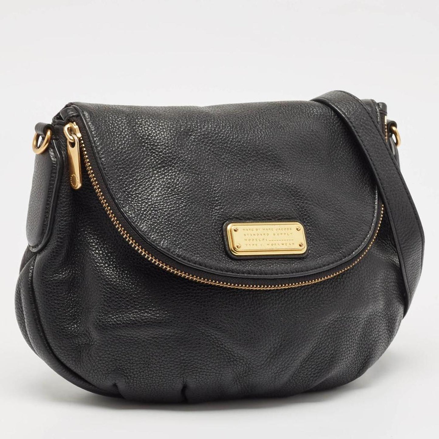 Marc By Marc Jacobs Black Leather Classic Q Natasha Crossbody Bag