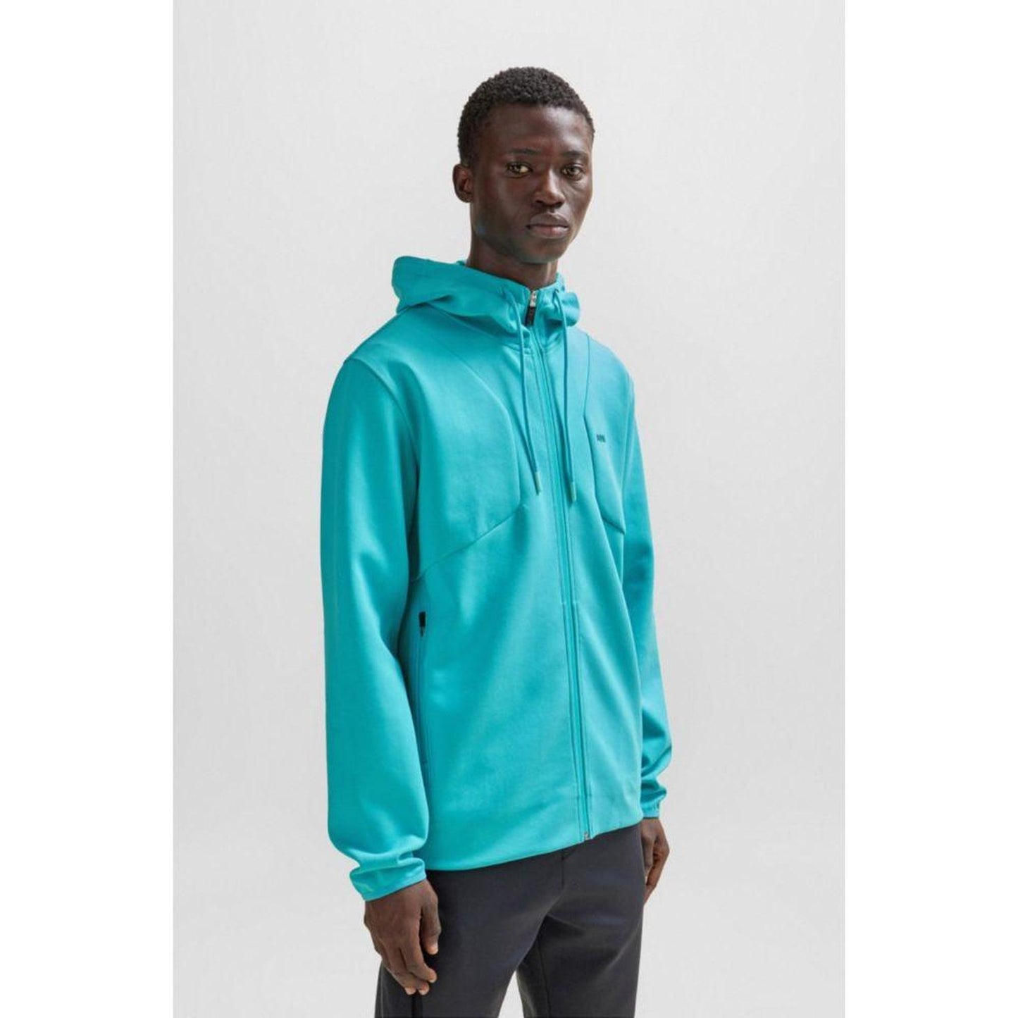 Cotton-blend zip-up hoodie with HD logo print