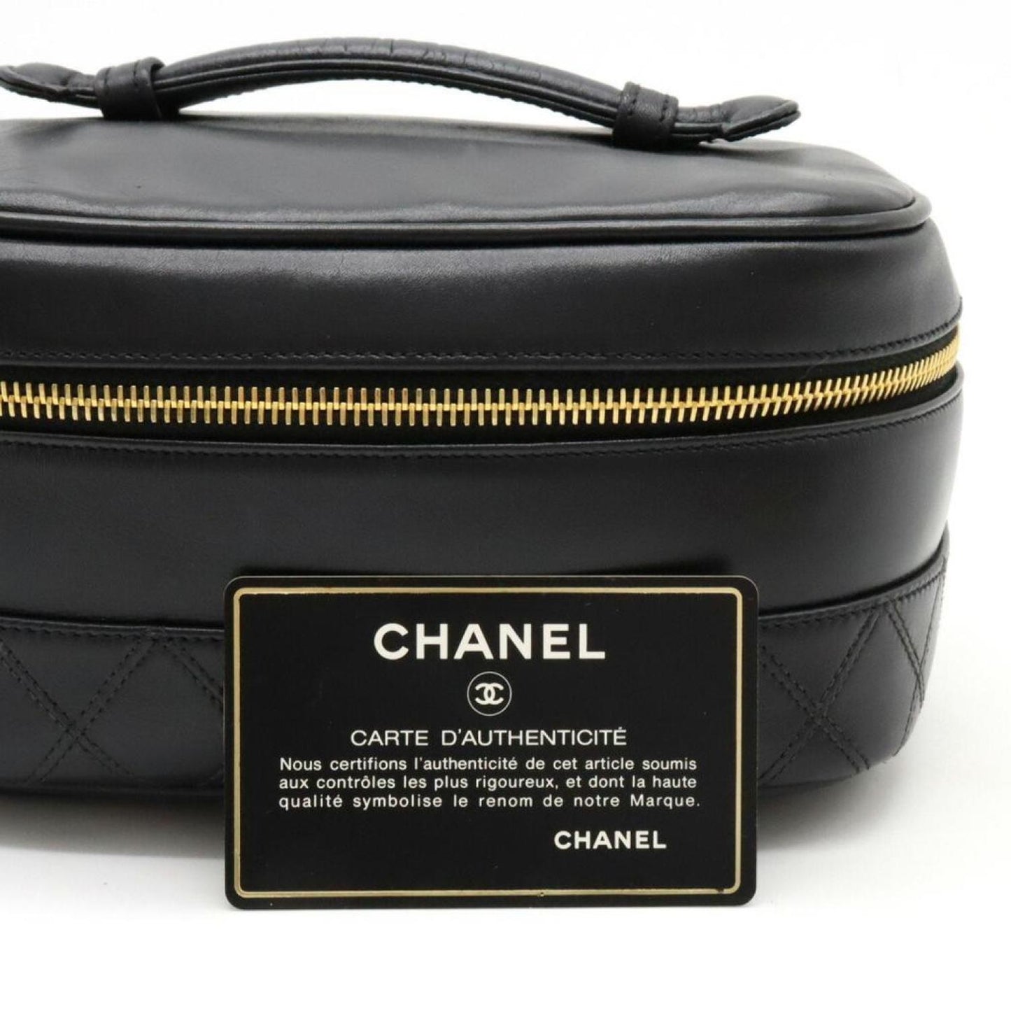 Chanel Vanity  Leather Clutch Bag (Pre-Owned)