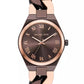 Women's Lennox Three-Hand Chocolate and Rose Gold-Tone Stainless Steel Watch 37mm