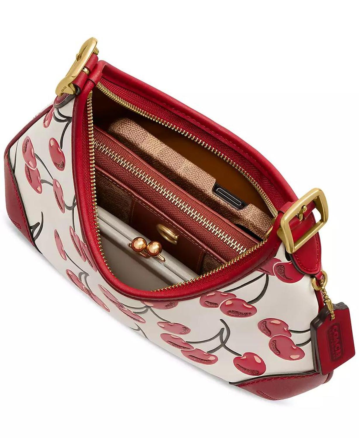 Originals Cherry Print Leather Hamptons Hobo Bag