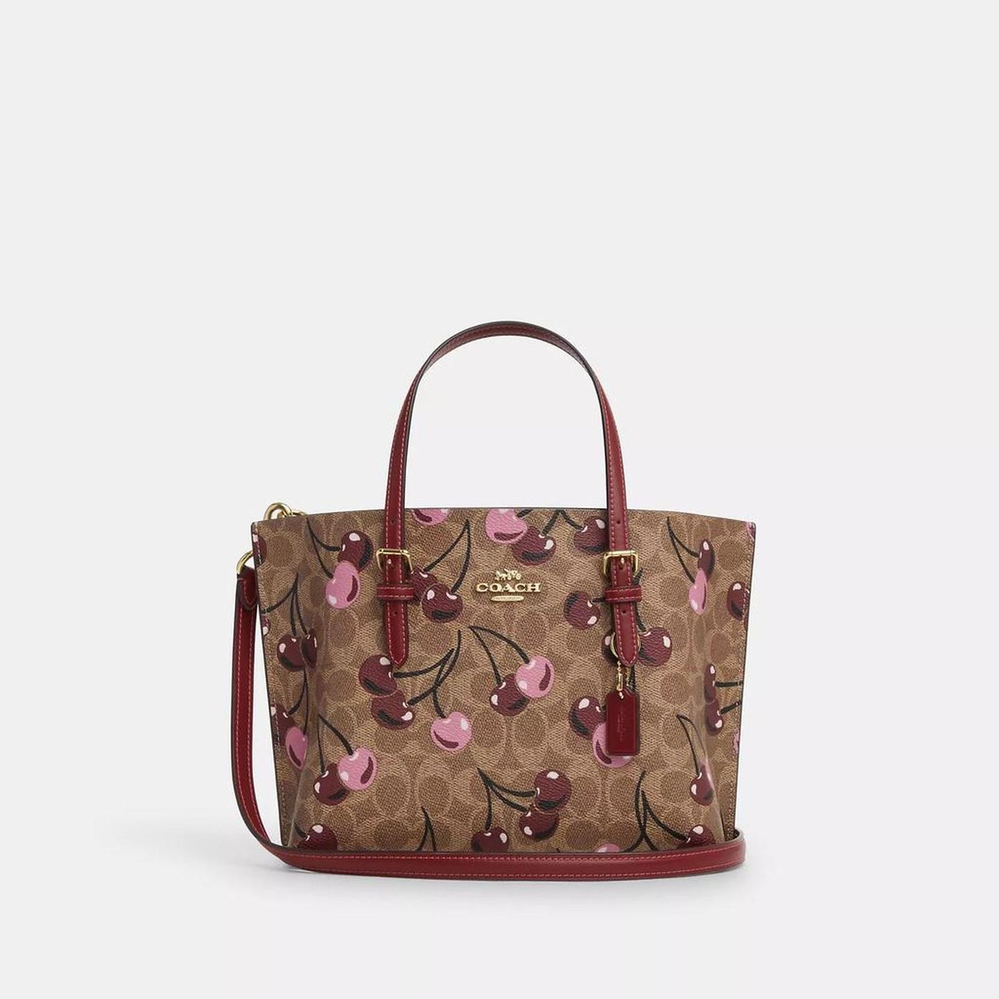 Mollie Tote Bag 25 In Signature Canvas With Cherry Print