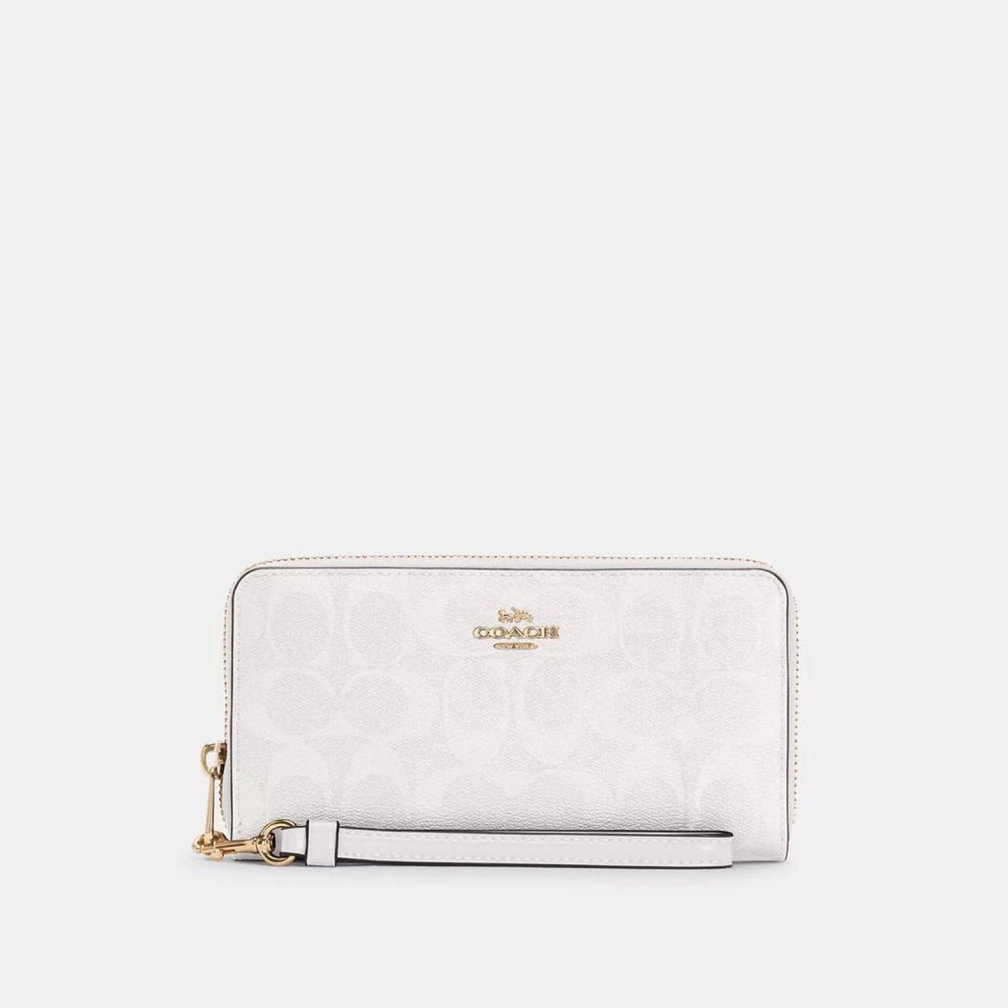 Coach Outlet Long Zip Around Wallet In Signature Canvas