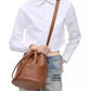 The Shoulder Leather Bucket Bag