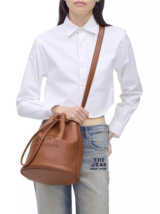 The Shoulder Leather Bucket Bag