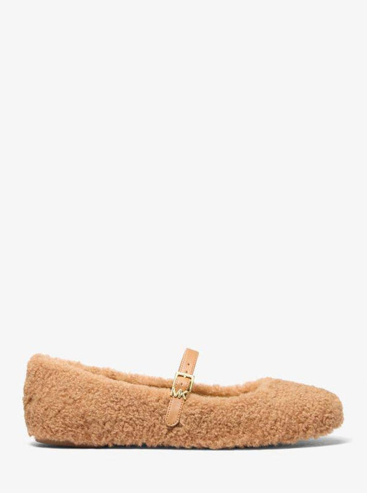 Mara Faux Shearling Ballet Flat