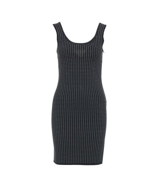 Michael Kors Ribbed Knit And Woven Dress