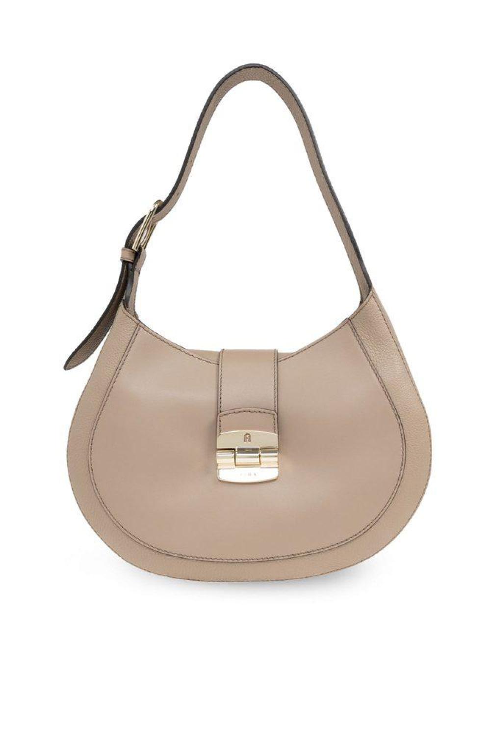 Furla Club 2 Logo-Engraved Buckle Medium Hobo Bag