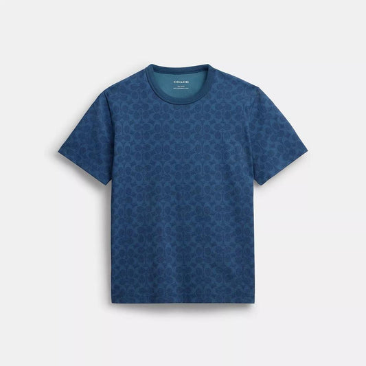 All Over Signature T Shirt In Organic Cotton