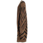 Max Mara Zebra Print Mohair Blend Knit Cardigan In Brown Mohair