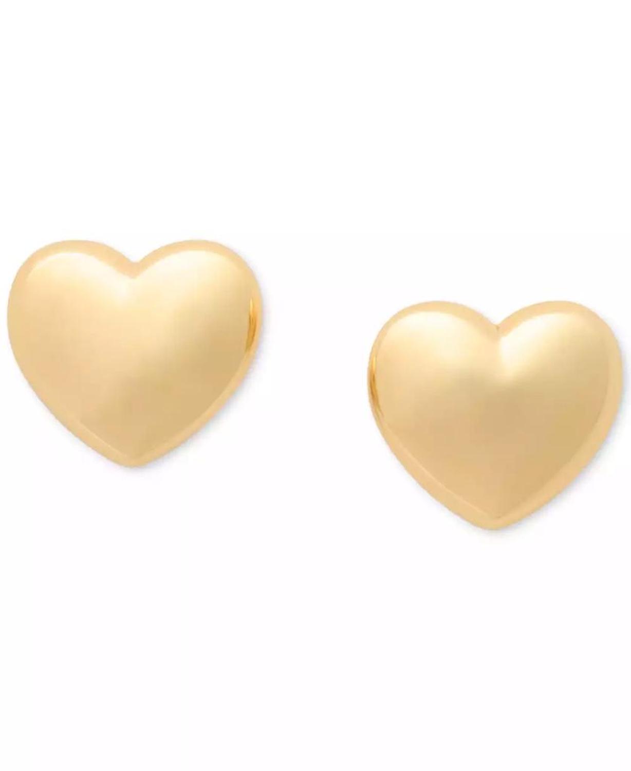 Gold-Tone Heart Mini Stud Earrings