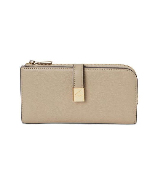 Tribeca Pebbled Leather Zip Slim Wallet