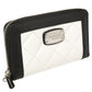 Michael Kors White/black Quilted Leather Wristlet Wallet