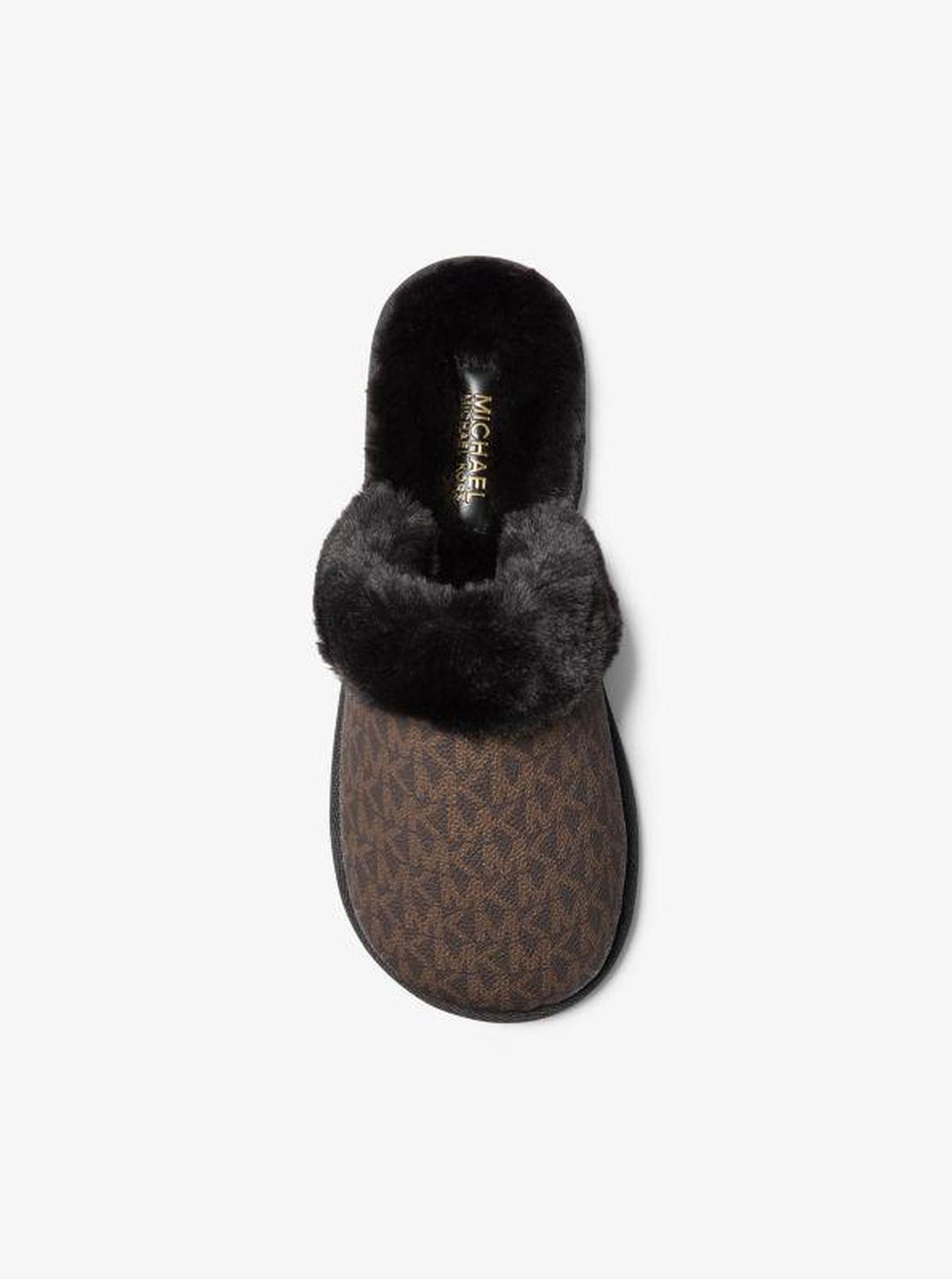 Liddy Signature Logo and Faux Fur Slipper