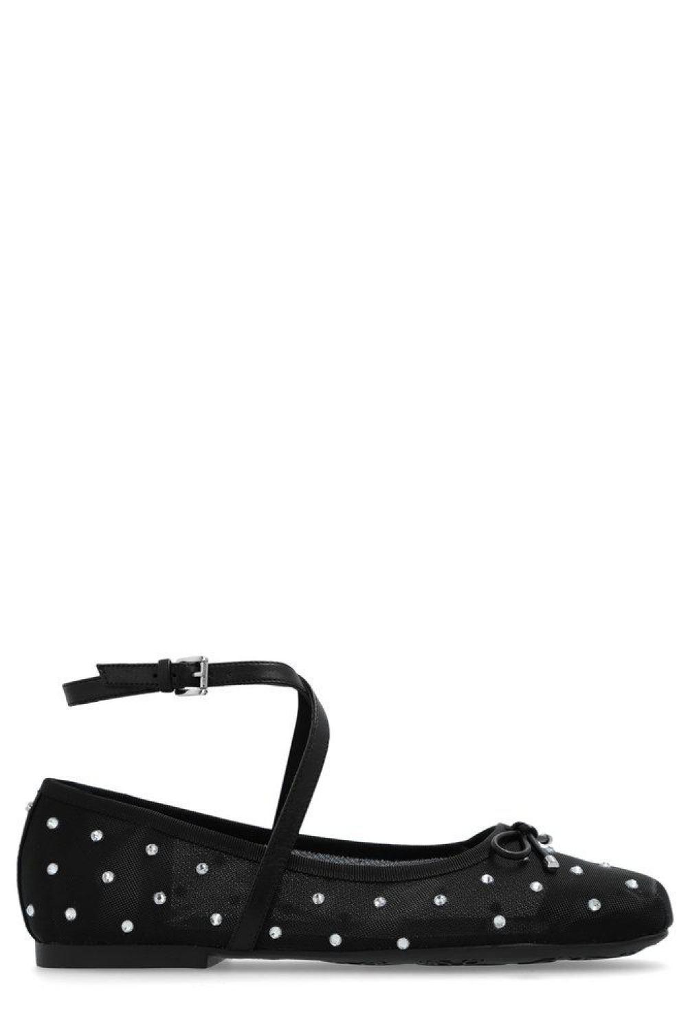 Michael Michael Kors Collette Embellished Mesh Ballet Flats